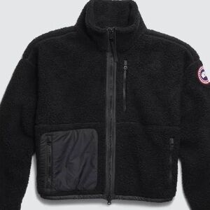 Canada Goose Black Sherpa Fleece Zip-Up Jacket